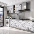 Self Adhesive Sheet White Marble Sticker For Kitchen, Cupboard, Wall – Anti Oil And Heat Resistant Wallpaper - SIZE 60X200