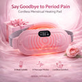 Heating Pad women Period Pain Cramp Relief Belt -Portable Menstrual Heating Pad, Heated Belly Belt for Menstrual Cramp Relief with 3 Heat Levels and 4 Modes, Electric Belt Massage for Women and Girls - Electric Massager Machine for Women (Flower Box)