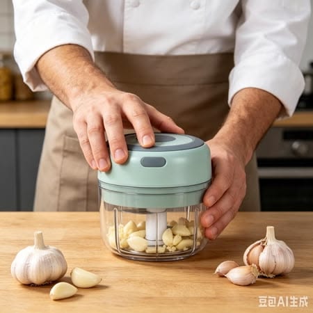 Mini Food Chopper Portable USB Rechargeable Vegetable Garlic Meat Grinder | With Cable - Size 250ml