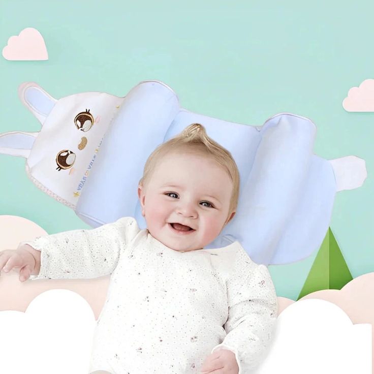 Adjustable Newborn Baby Head Shaping Pillow | Prevents Flat Head | Soft & Comfortable Support ( Random Color and Design )