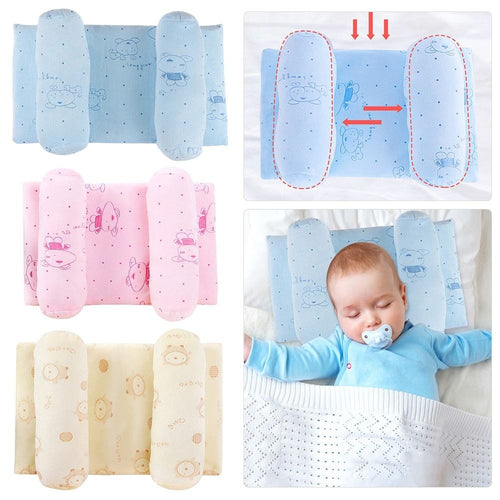 Adjustable Newborn Baby Head Shaping Pillow | Prevents Flat Head | Soft & Comfortable Support ( Random Color and Design )
